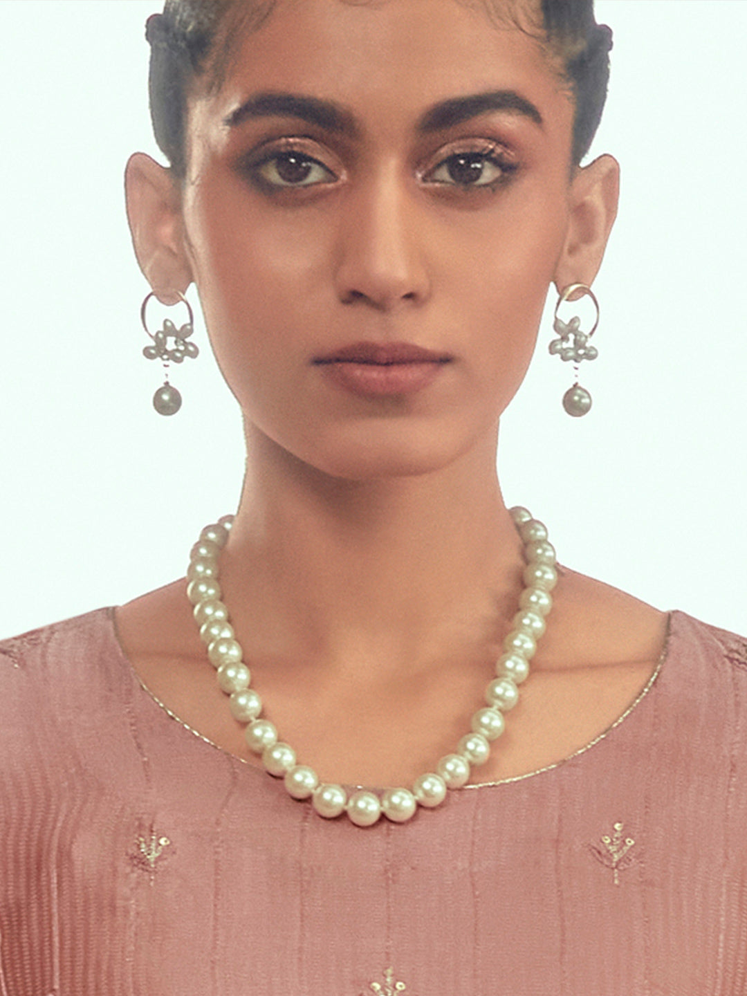 Light Green Color Straight Zardozi Embroided Kurta With Pants And Chinon Embroidered Dupatta
