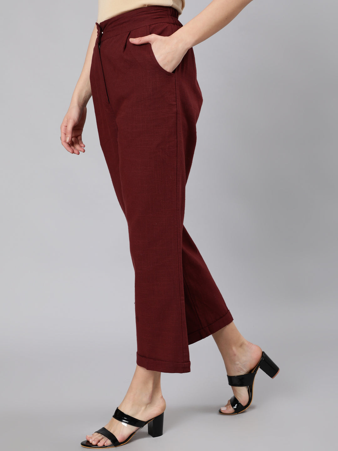 Buy cotton casual pants for ladies
