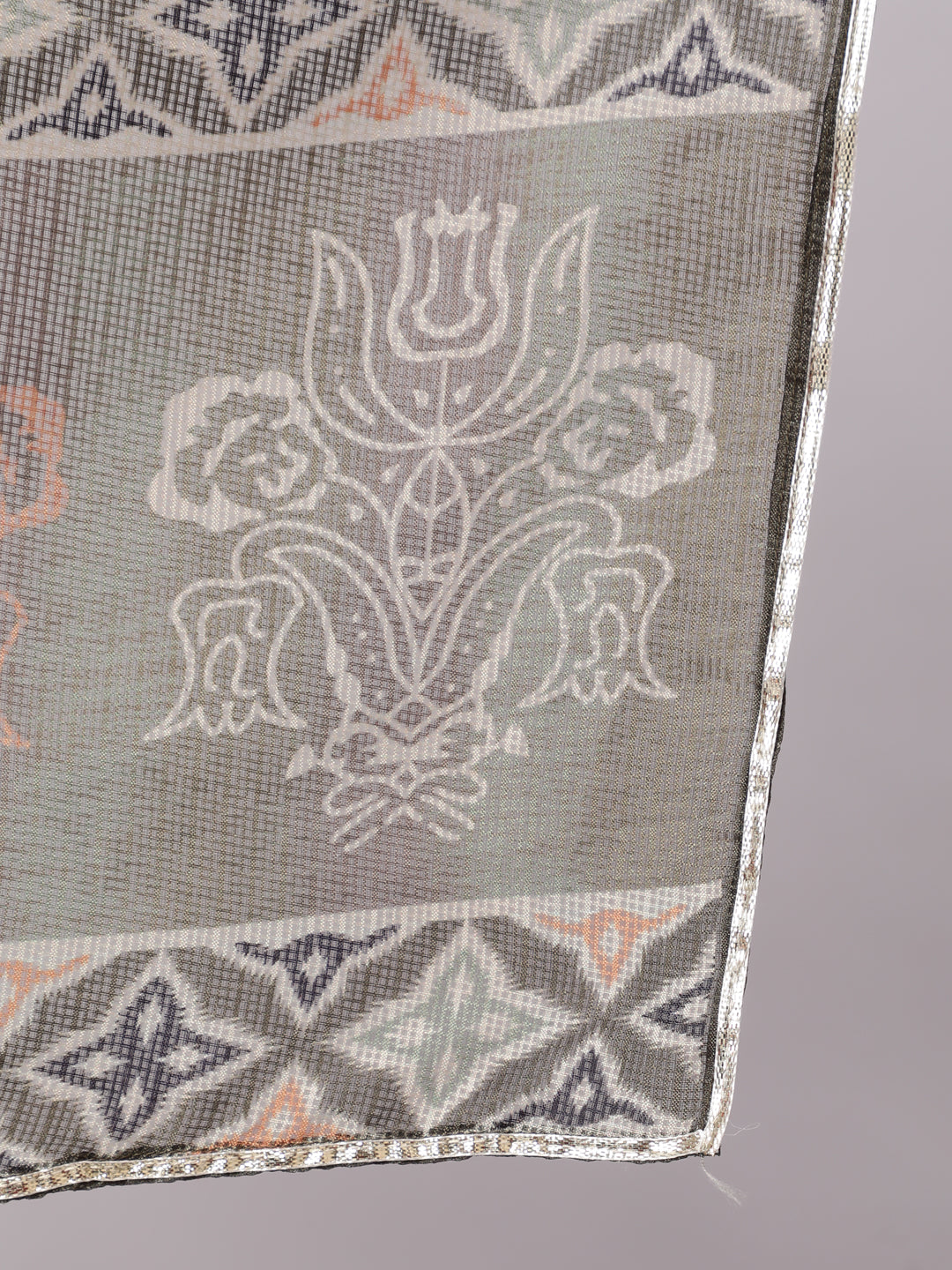 Maroon Tussar Silk Embellished Kurta With Trouser And Kota Doria Dupatta