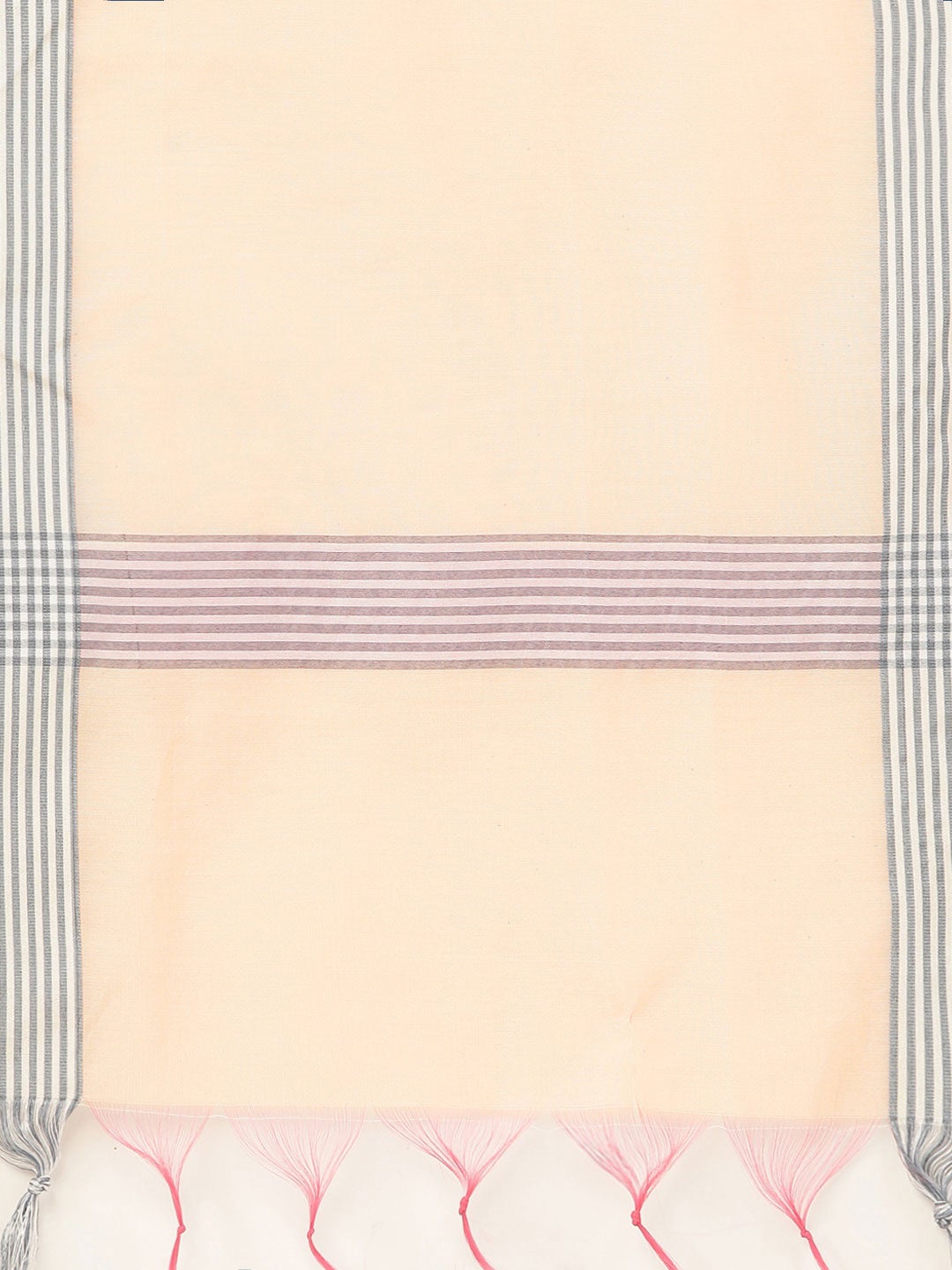 Pink & Grey Dobby Weave Straight Kurta with Palazzos & Dupatta