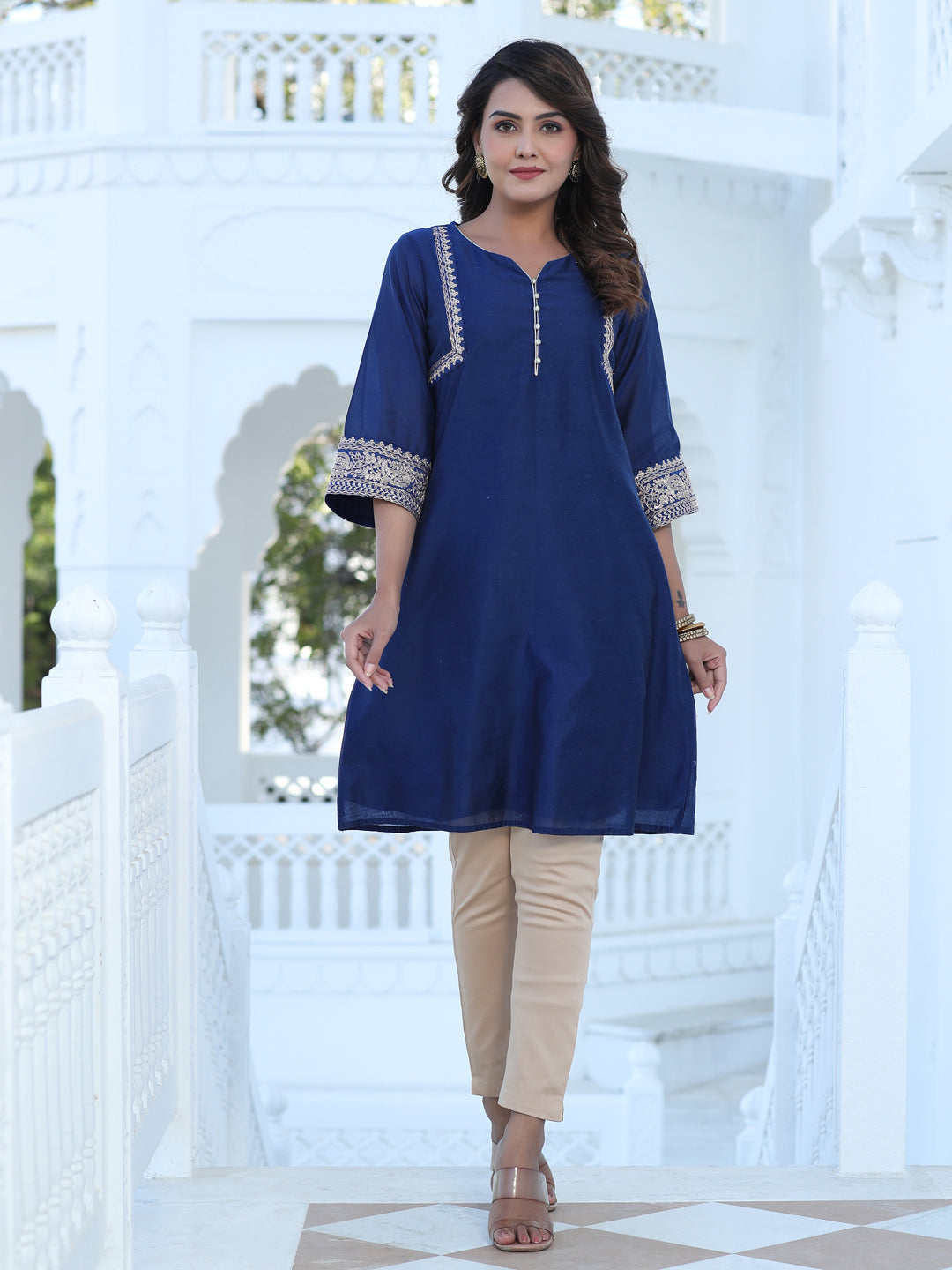 Embroidered Short Kurta