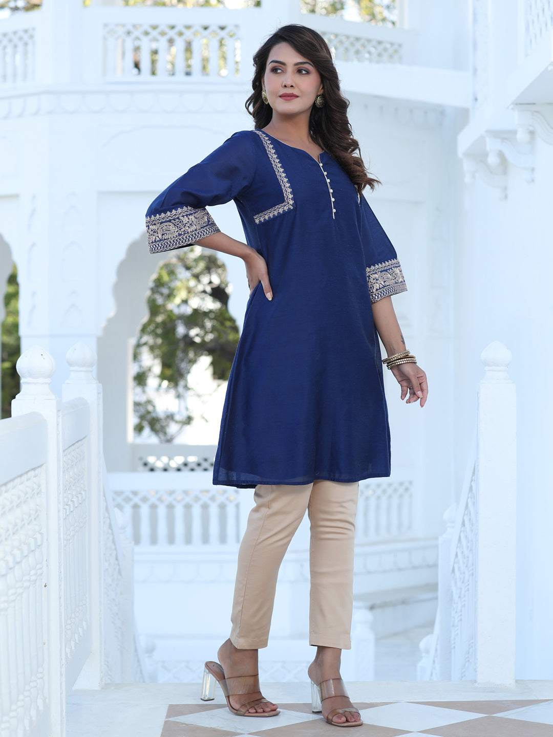 Embroidered Short Kurta