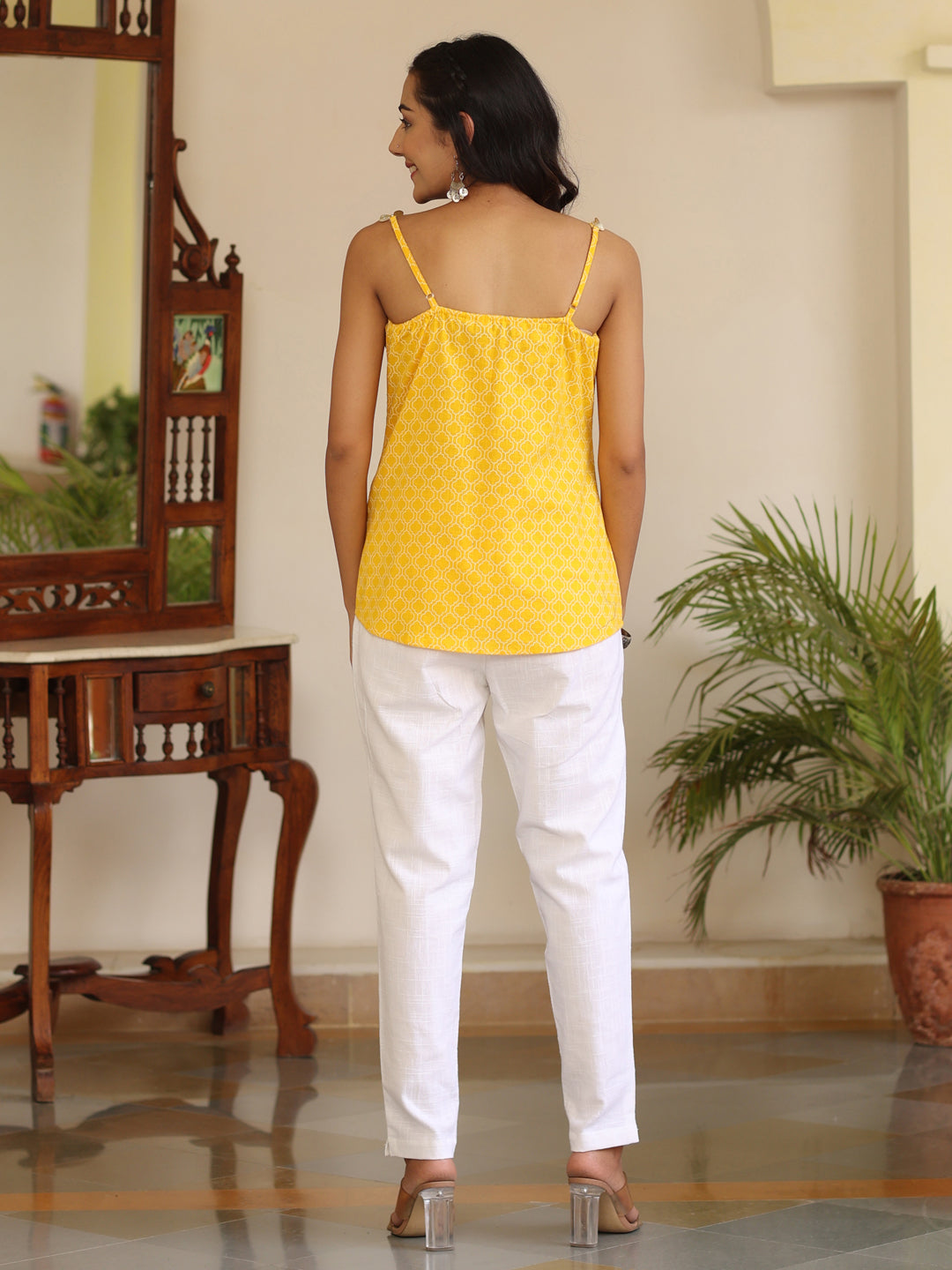 Halter Neck cotton TOP with tassels