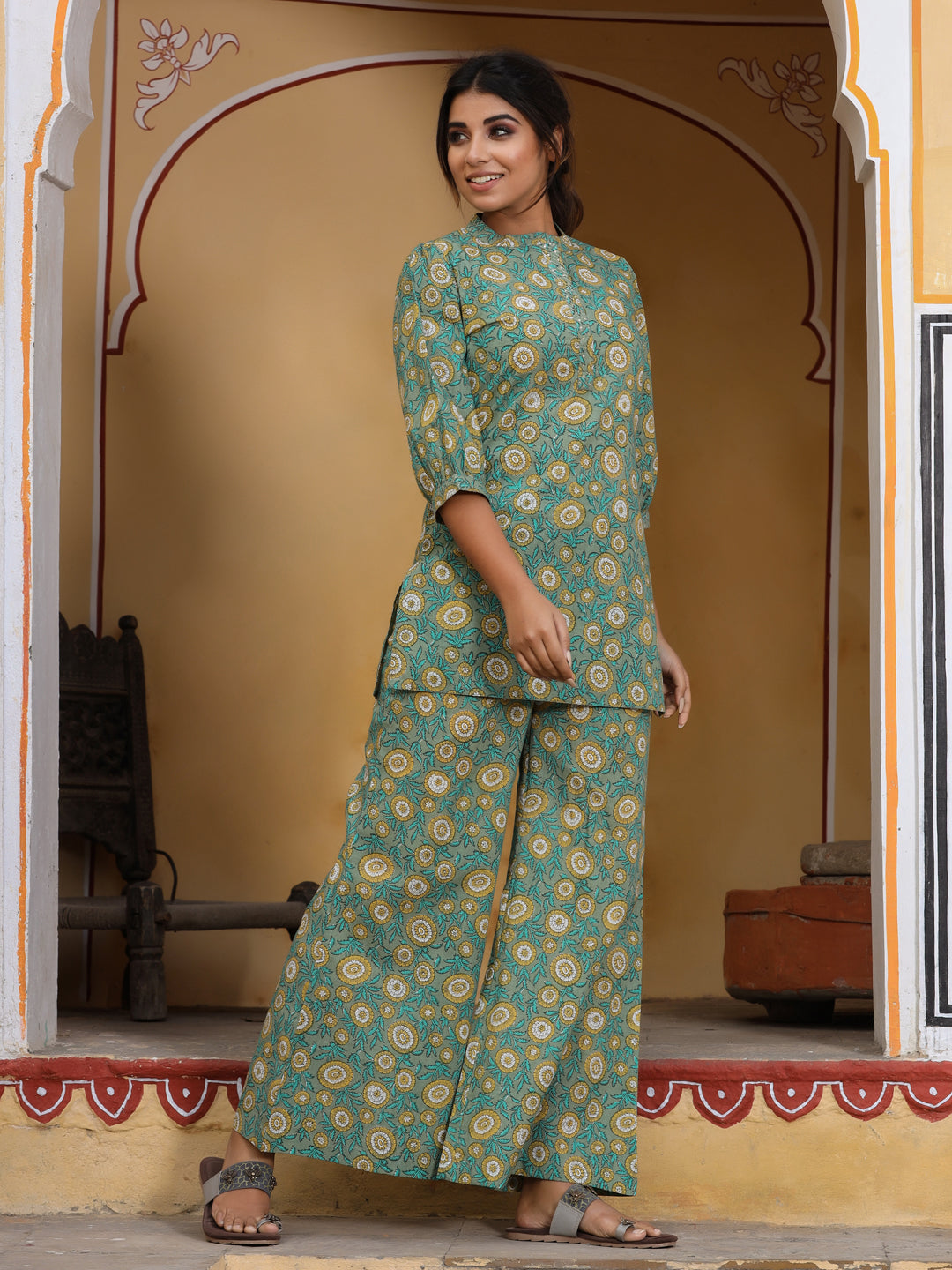 Jaipuri Printed Co-Ord Set For Women, 49% OFF