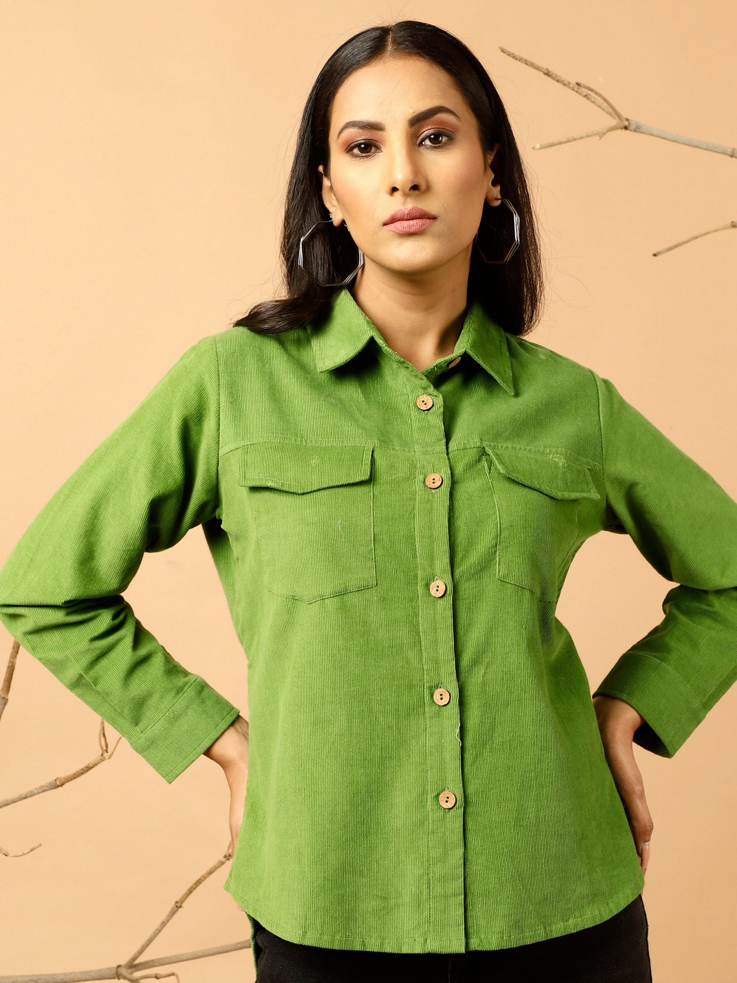 Green Corduroy Shirt
