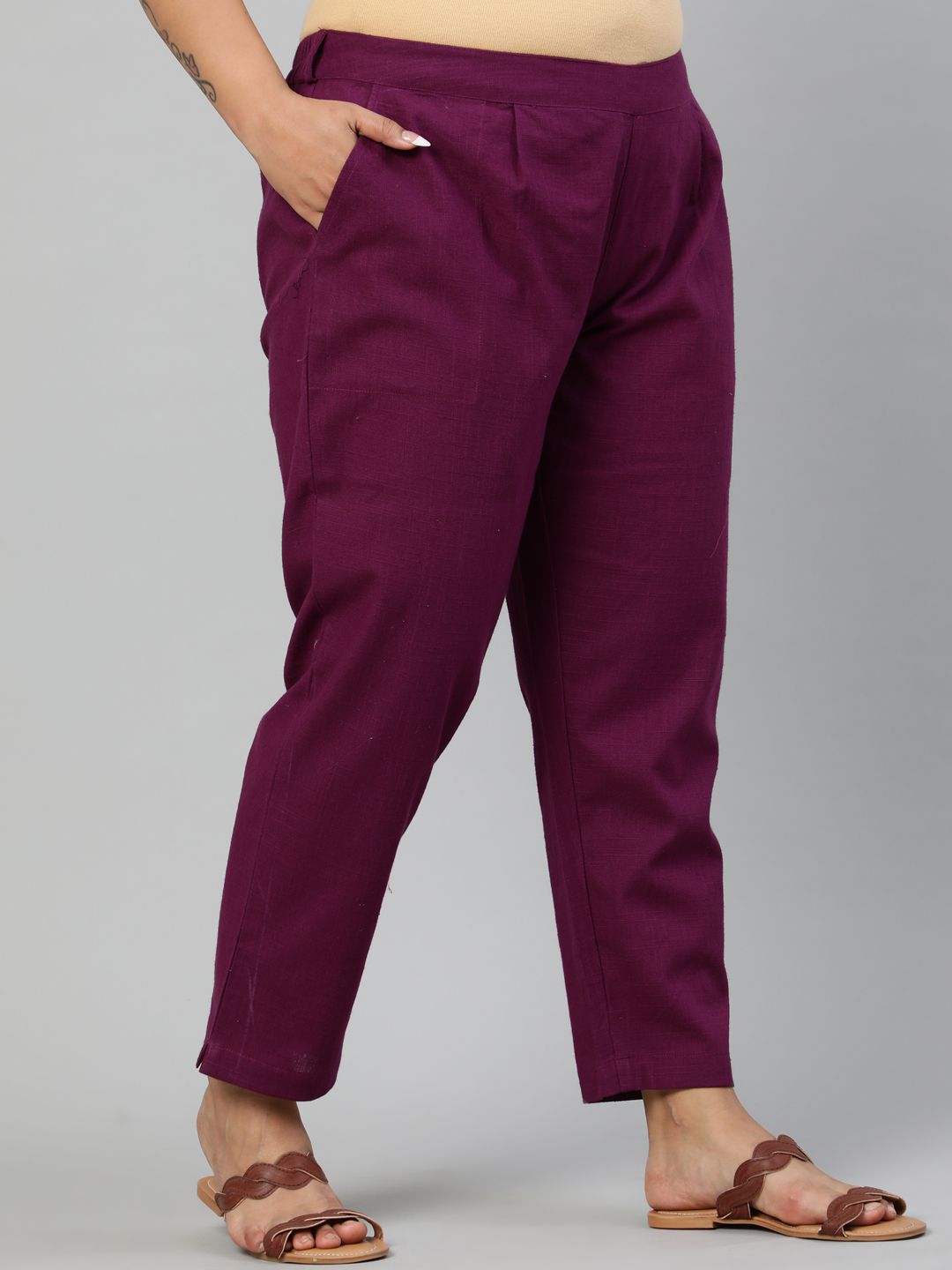 Shop straight cotton pants for kurtis